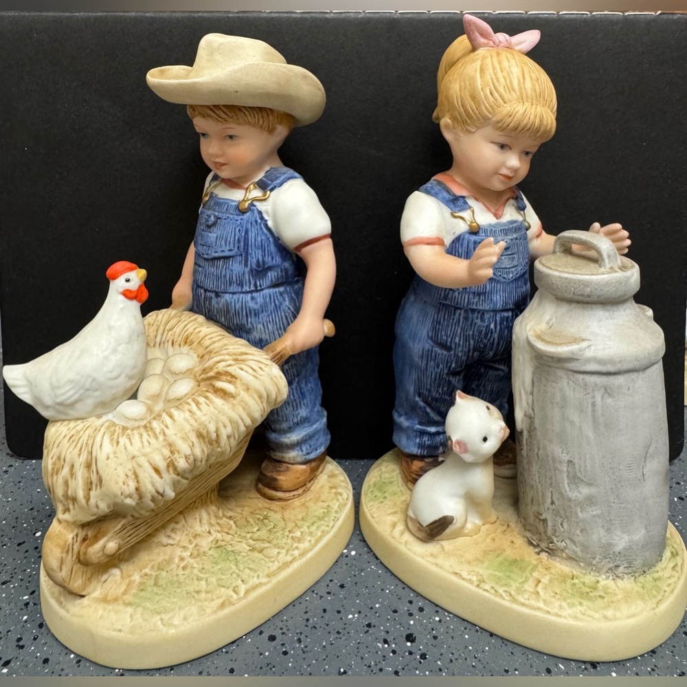 Vintage 1985 HOMCO Denim Days Figurines